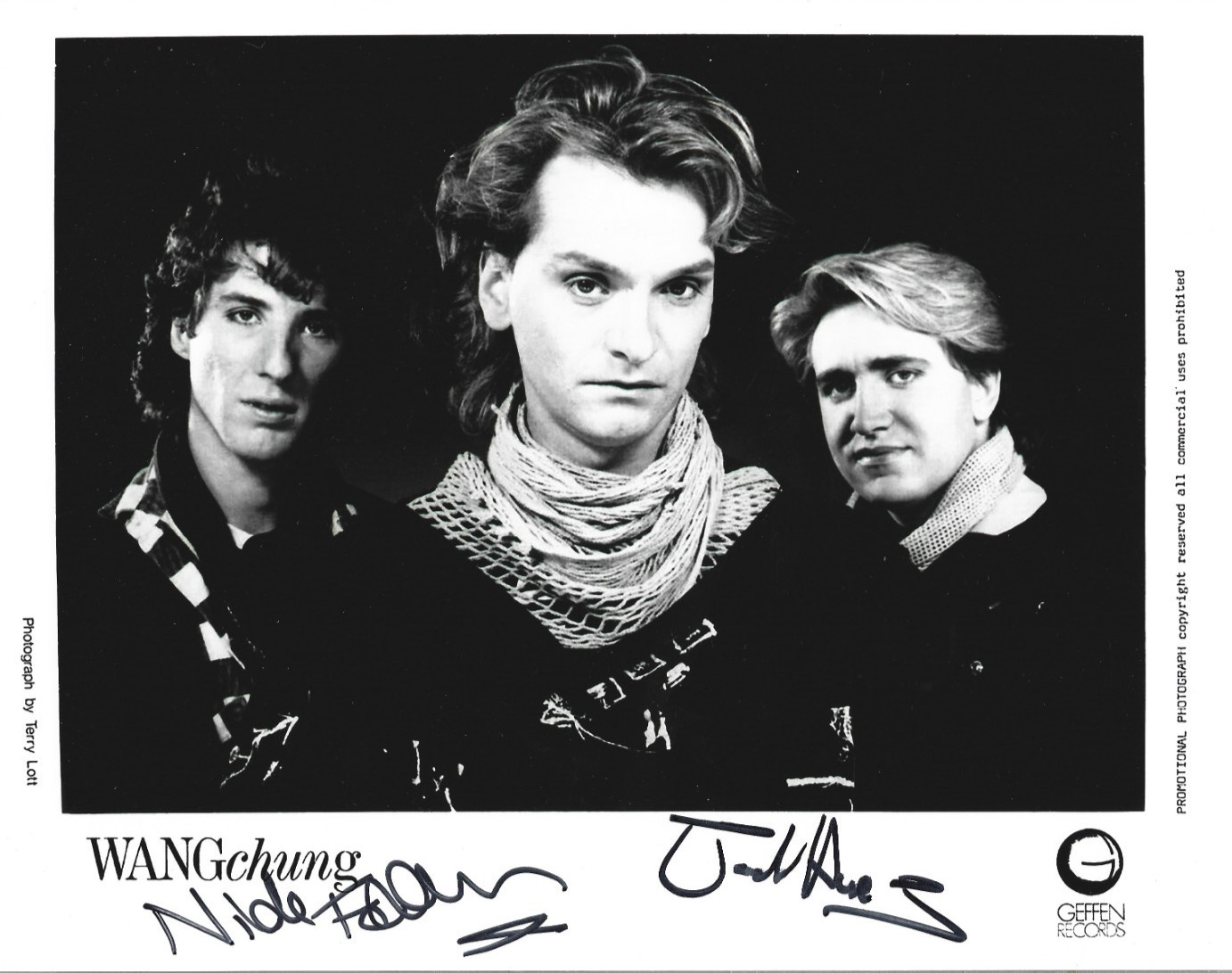 Wang Chung REAL hand SIGNED Photo #3 COA Autographed by Jack & Nick