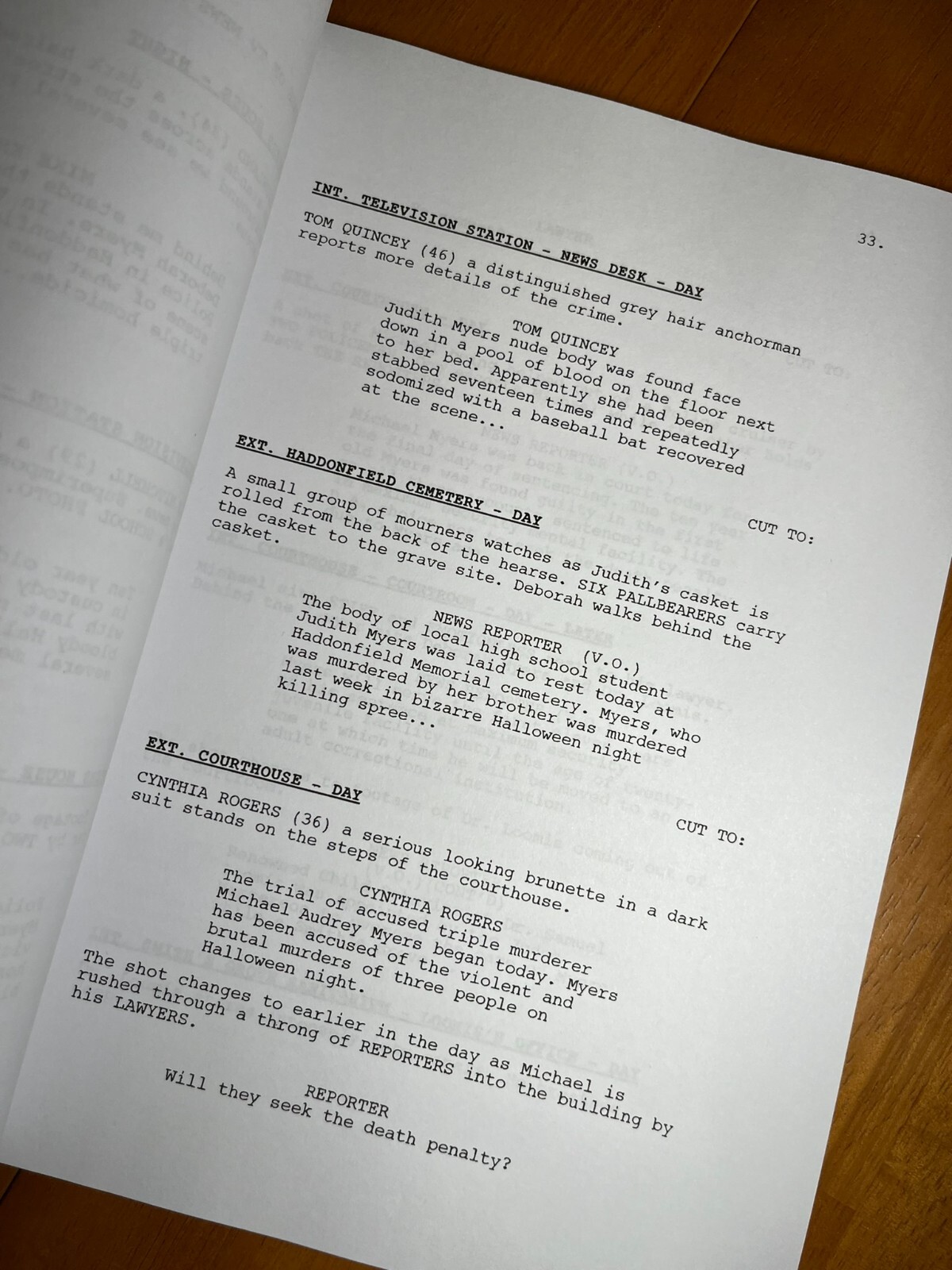 Halloween 2007 Script Signed- Autograph Reprints- Rob Zombie’s Halloween