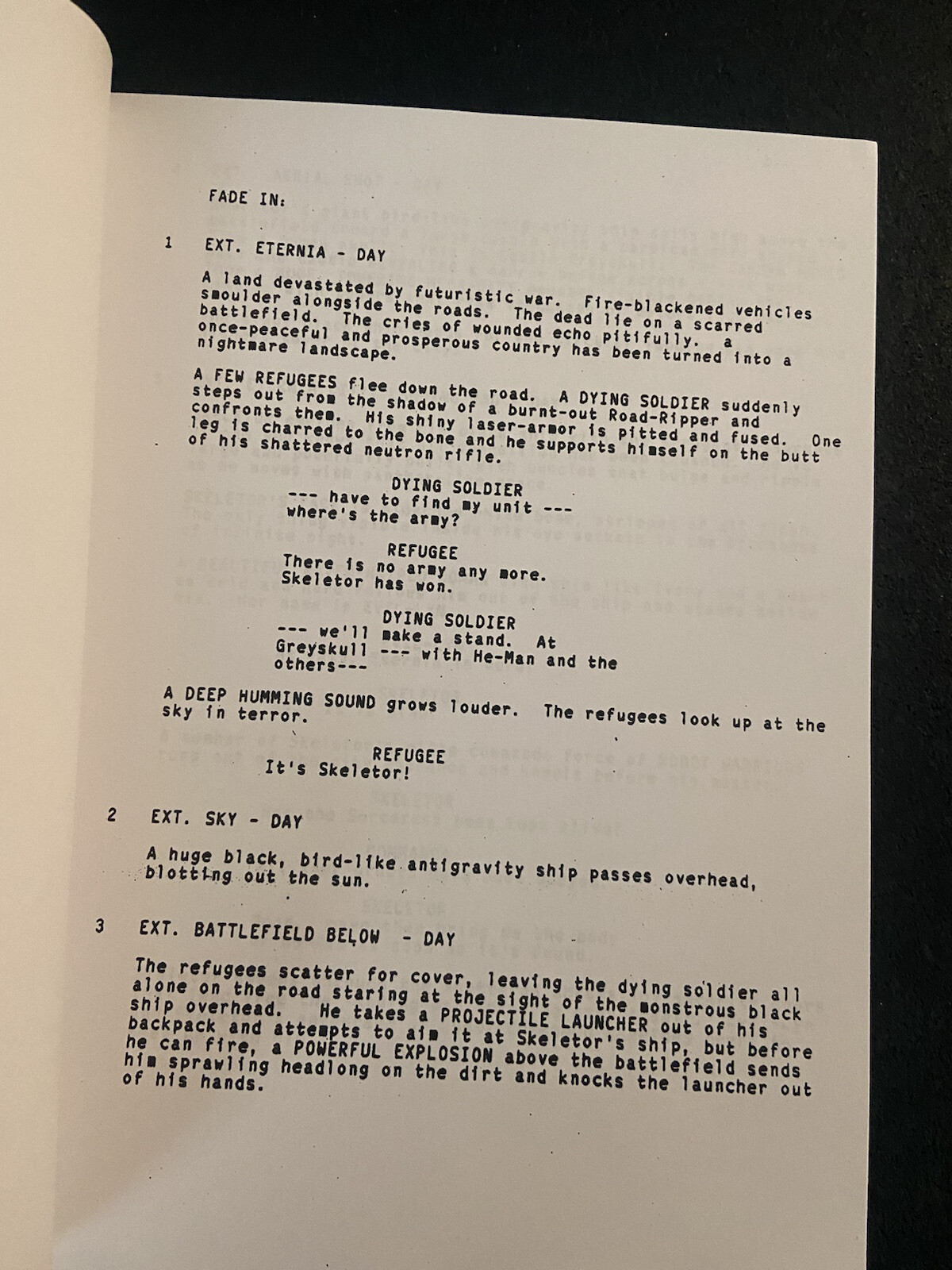 Cannon™ MASTERS OF THE UNIVERSE (1987) SCREENPLAY Live-Action RARE SCRIPT