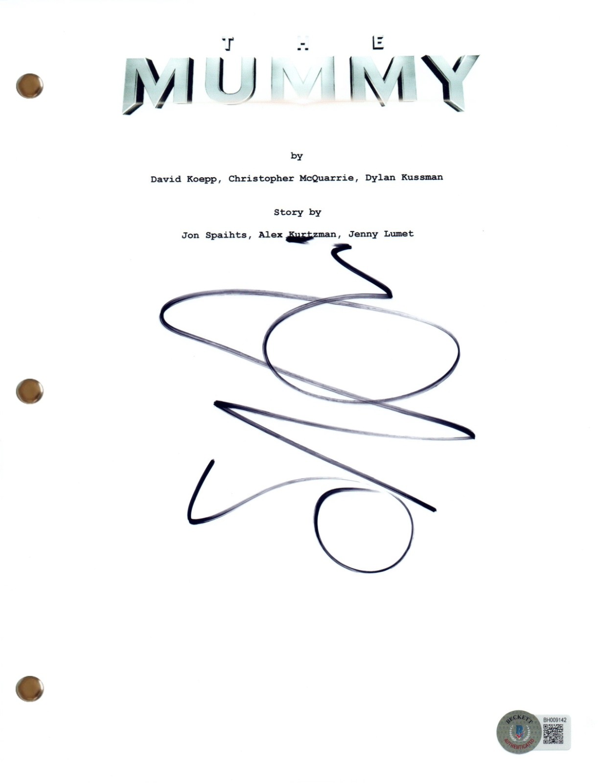 Sofia Boutella “The Mummy” Signed Autograph Full Movie Script 2017 Beckett COA