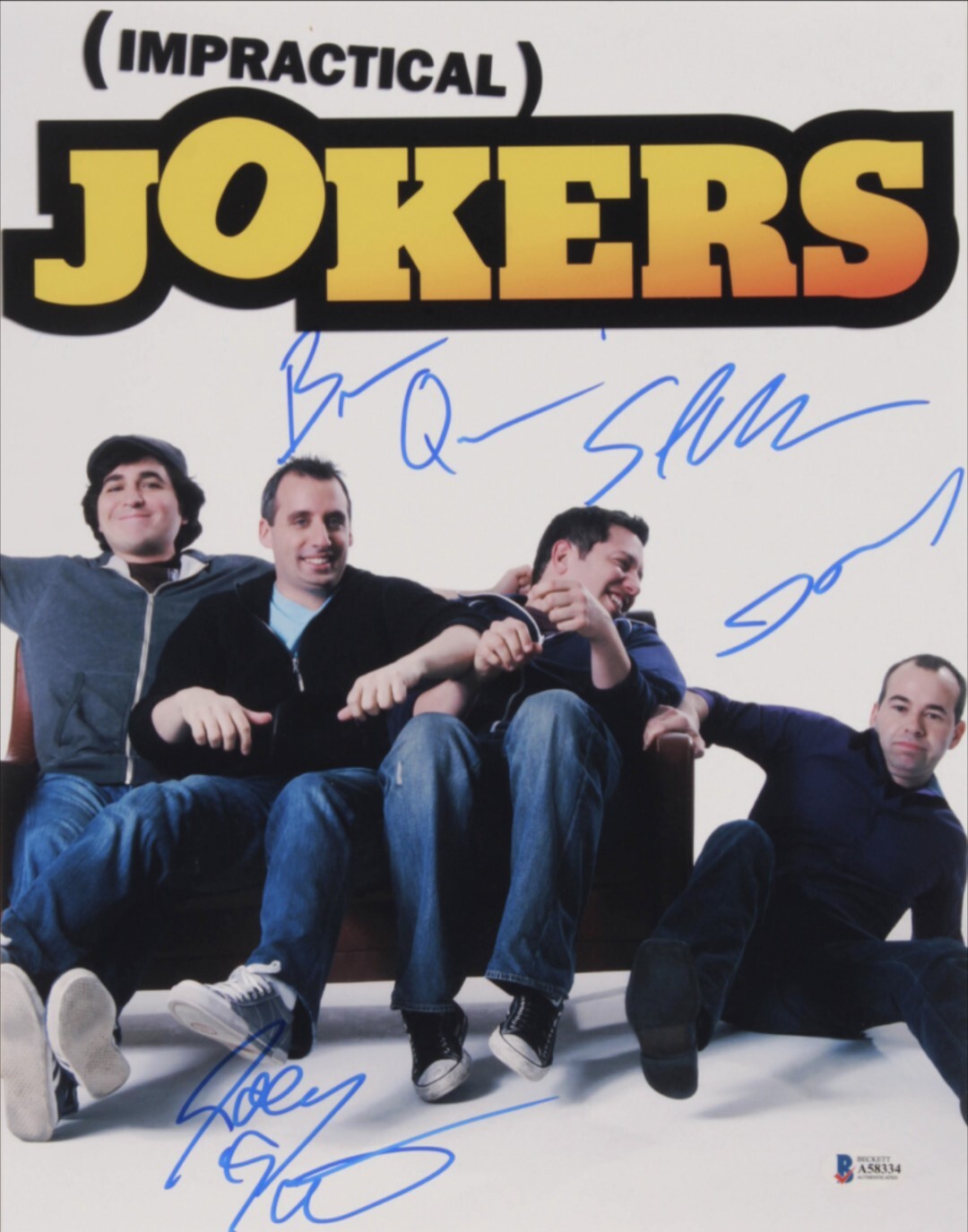 Impractical Jokers CAST Studio Signed Group Autographed 8X10 Reprint RP Photo