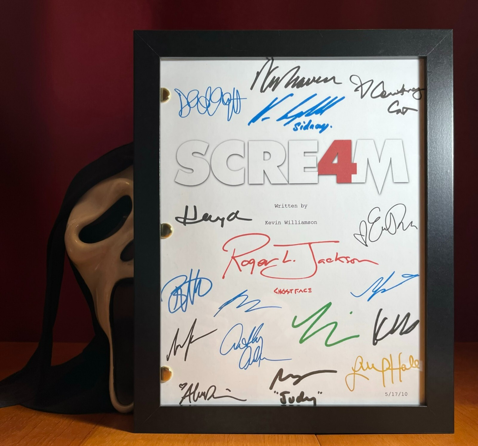 Scream 4 Script Signed- Autograph Reprints- 111 Pages- Ghost Face
