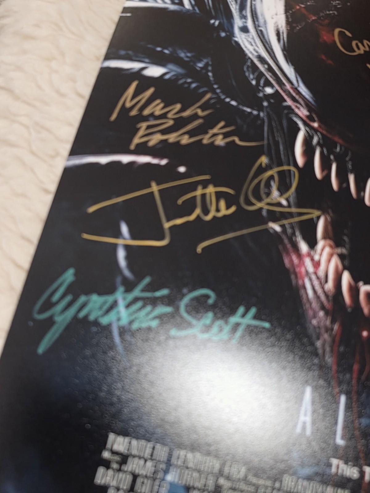 James Cameron’s Aliens Autographed Auto’d 11×14 Xenomorph Photo Signed x8 JSA