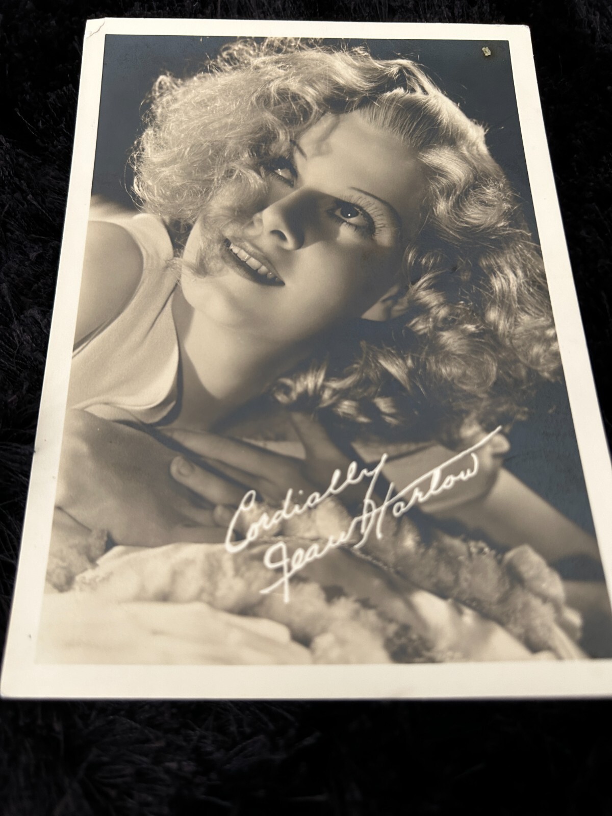 JEAN HARLOW -“SIGNED” – ABSOLUTELY STUNNING – BLACK & WHITE MGM PUBLICITY PHOTO