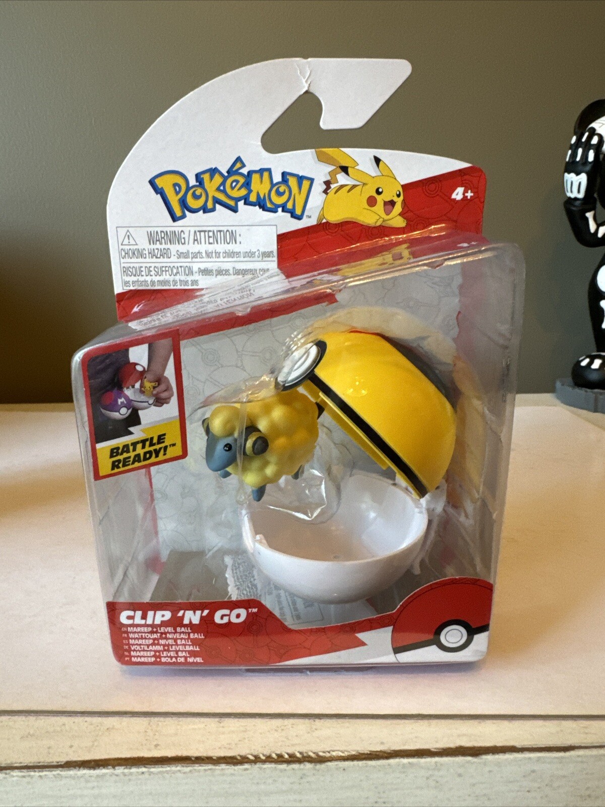 Jazwares Pokemon Clip N Go Mareep Battle Ready with PokeBall