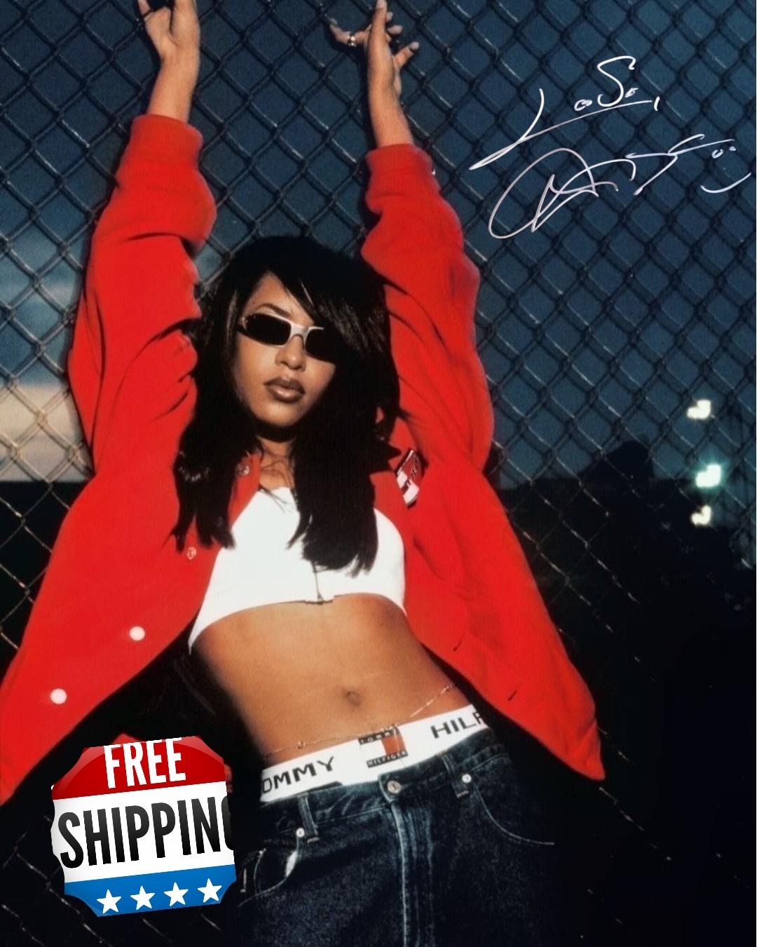 Aaliyah 🎵 8×10 Signed Reprint Photo Autographed Fast Free Shipping
