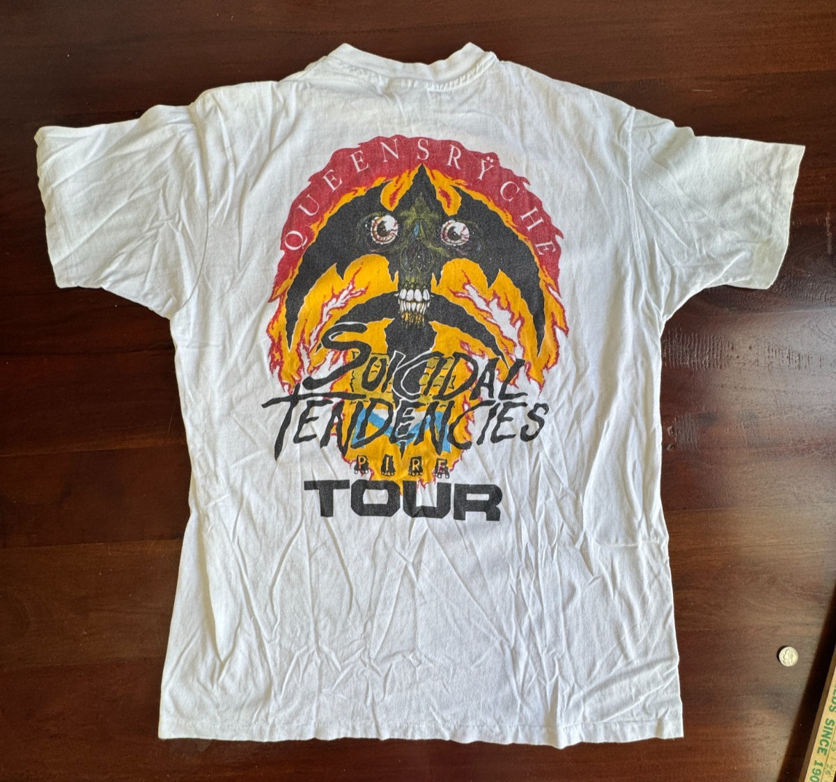 QUEENSRYCHE AND SUICIDAL TENDENCIES CONCERT SHIRT SIZE XL HANES BEEFY TAG