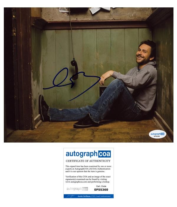 Charlie Day “It’s Always Sunny in Philadelphia” SIGNED 8×10 Photo D ACOA