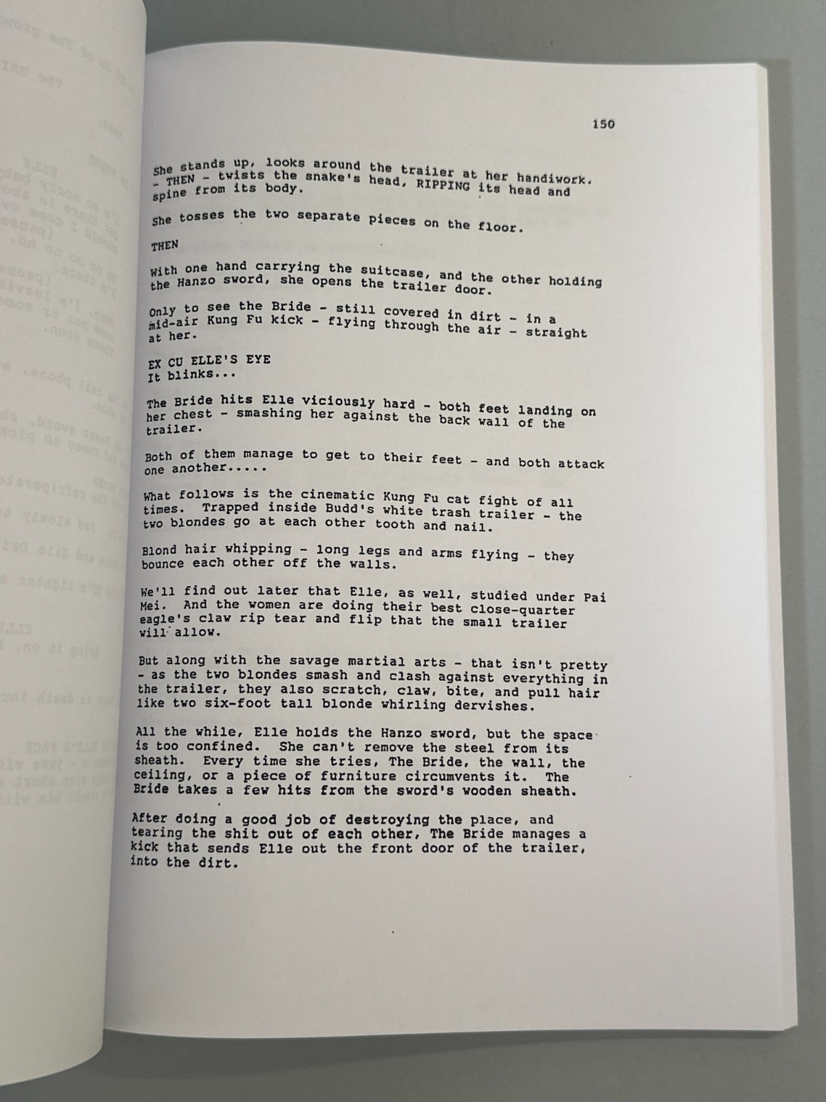 Kill Bill Screenplay Final Draft Quentin Tarantino Uma Thurman 2003 Movie Script