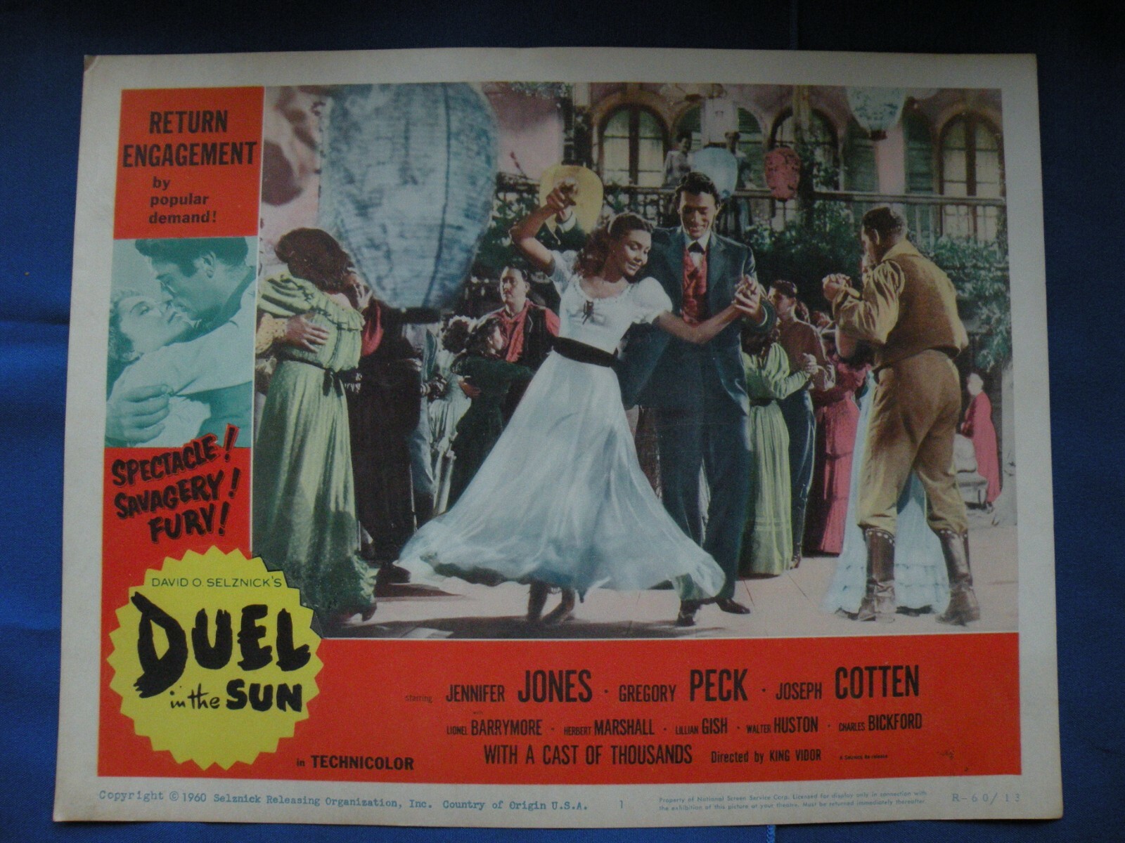 Duel in the Sun Jennifer Jones Gregory Peck #R60/13 Lobby Card 1 thru 8 11X14