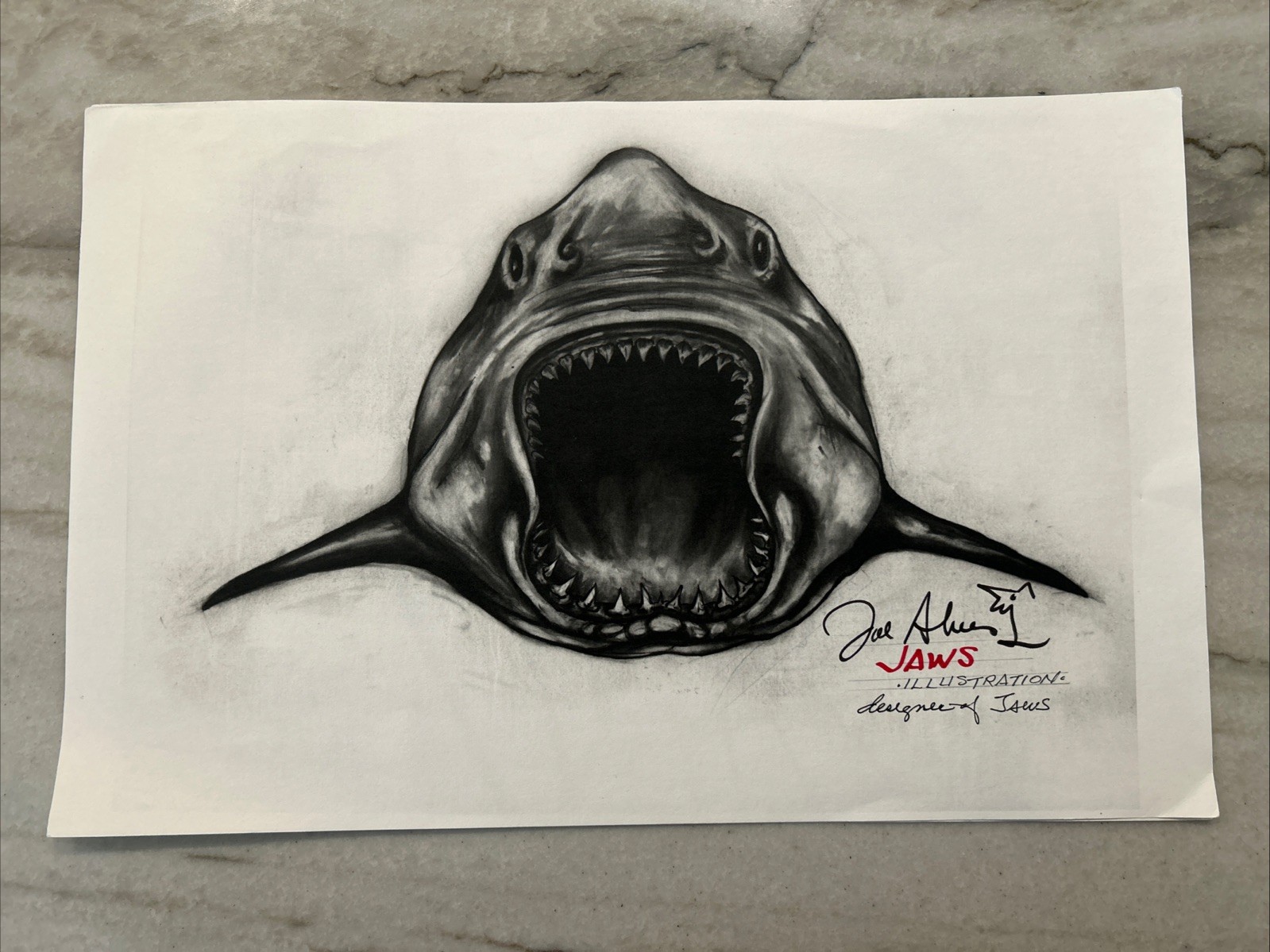 “Jaws” Joe Alves Hand Signed 11×17 Color Print