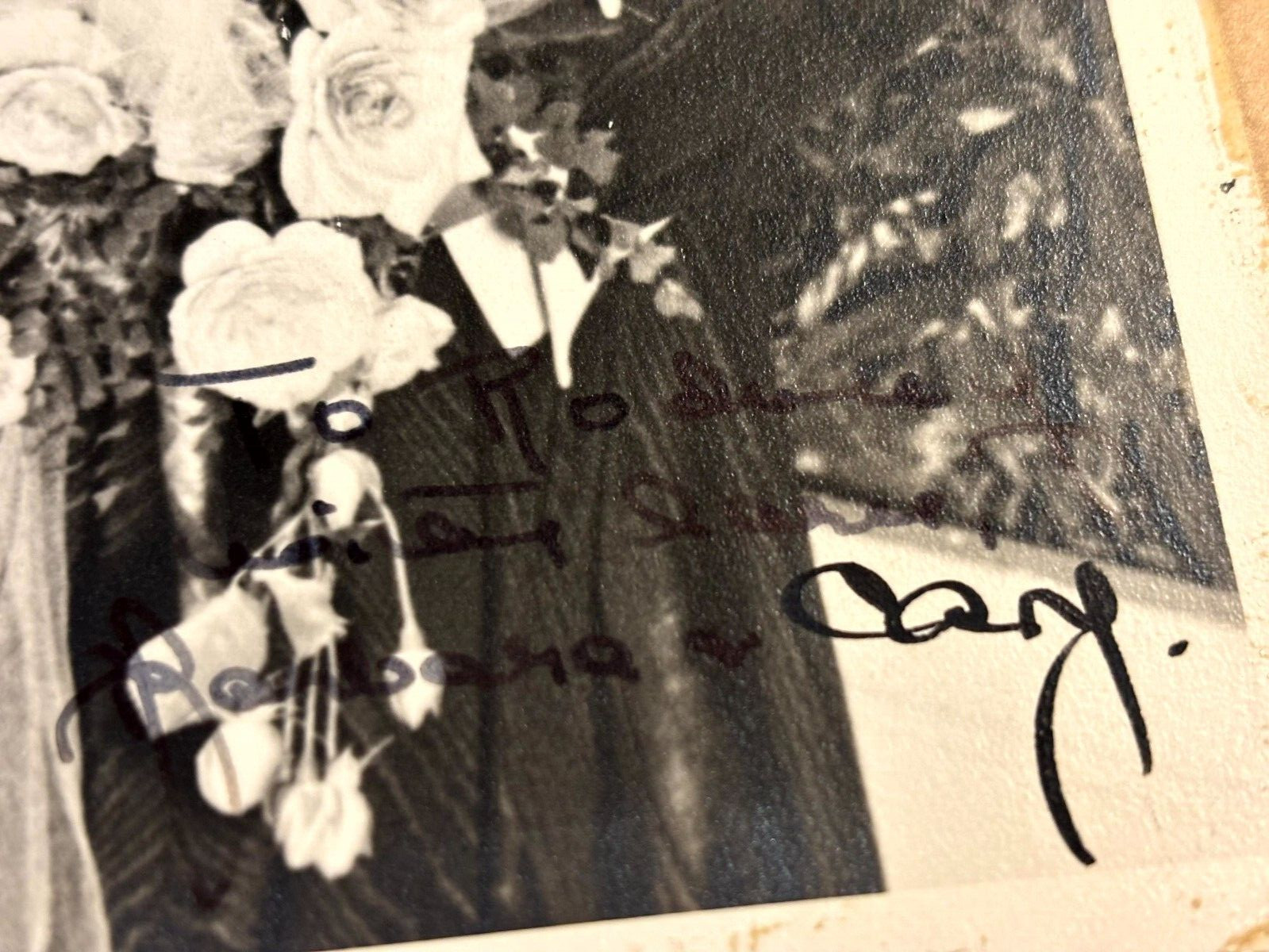 Cary Grant Extremely Rare 2x Autographed 8/10 Wedding Photo ’42 wBarbara Hutton