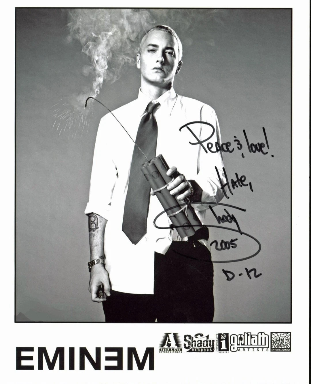 EMINEM RAP SIGNED PHOTO AUTOGRAPH ORIGINAL SIGNATURE SLIM SHADY 8.5X11 REPRINT