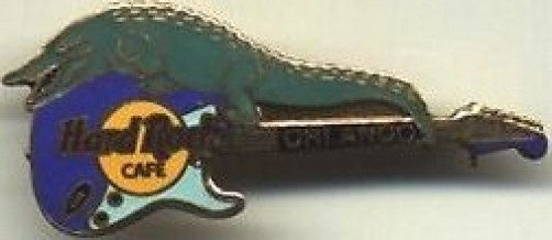 Hard Rock Cafe ORLANDO 1995 GATOR on GUITAR PIN #69561 HRC Fender Alligator