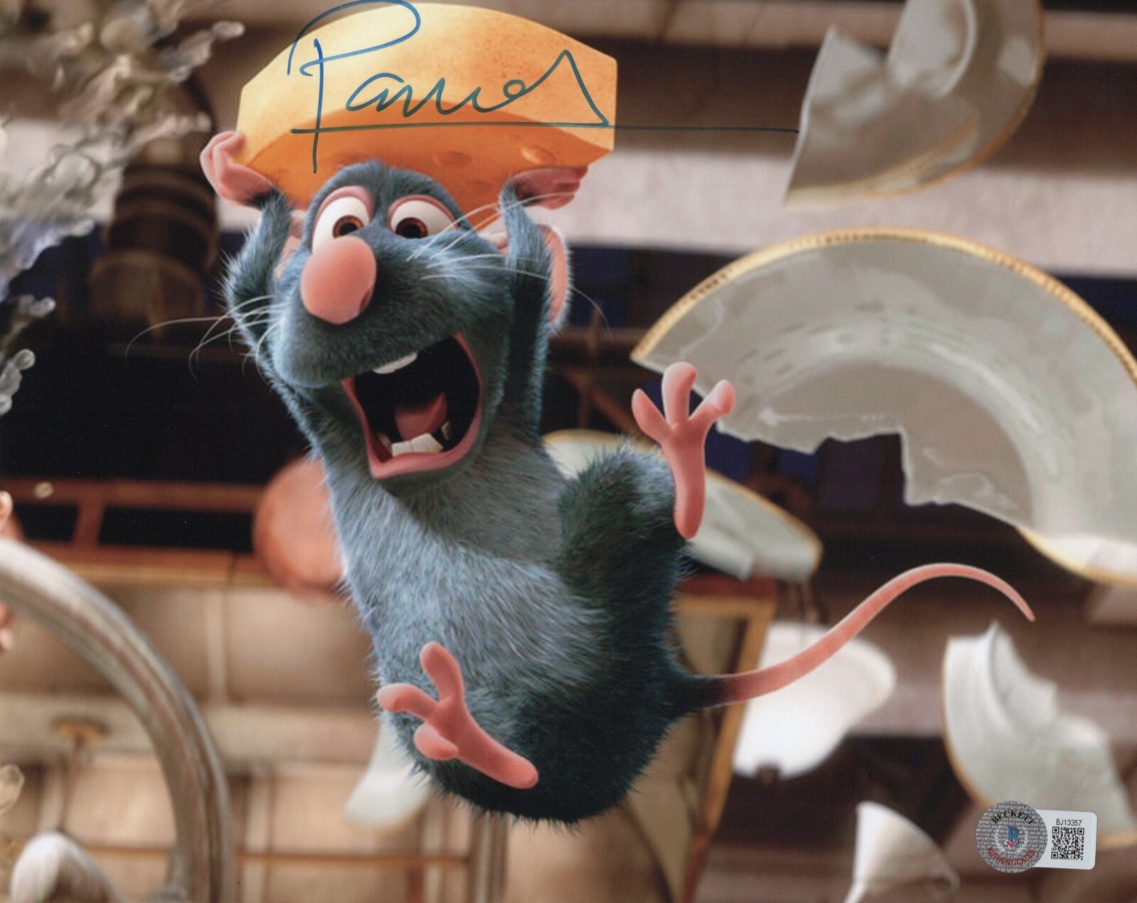 Patton Oswalt REMY Autographed Signed RATATOUILLE 8×10 Photo Beckett BAS