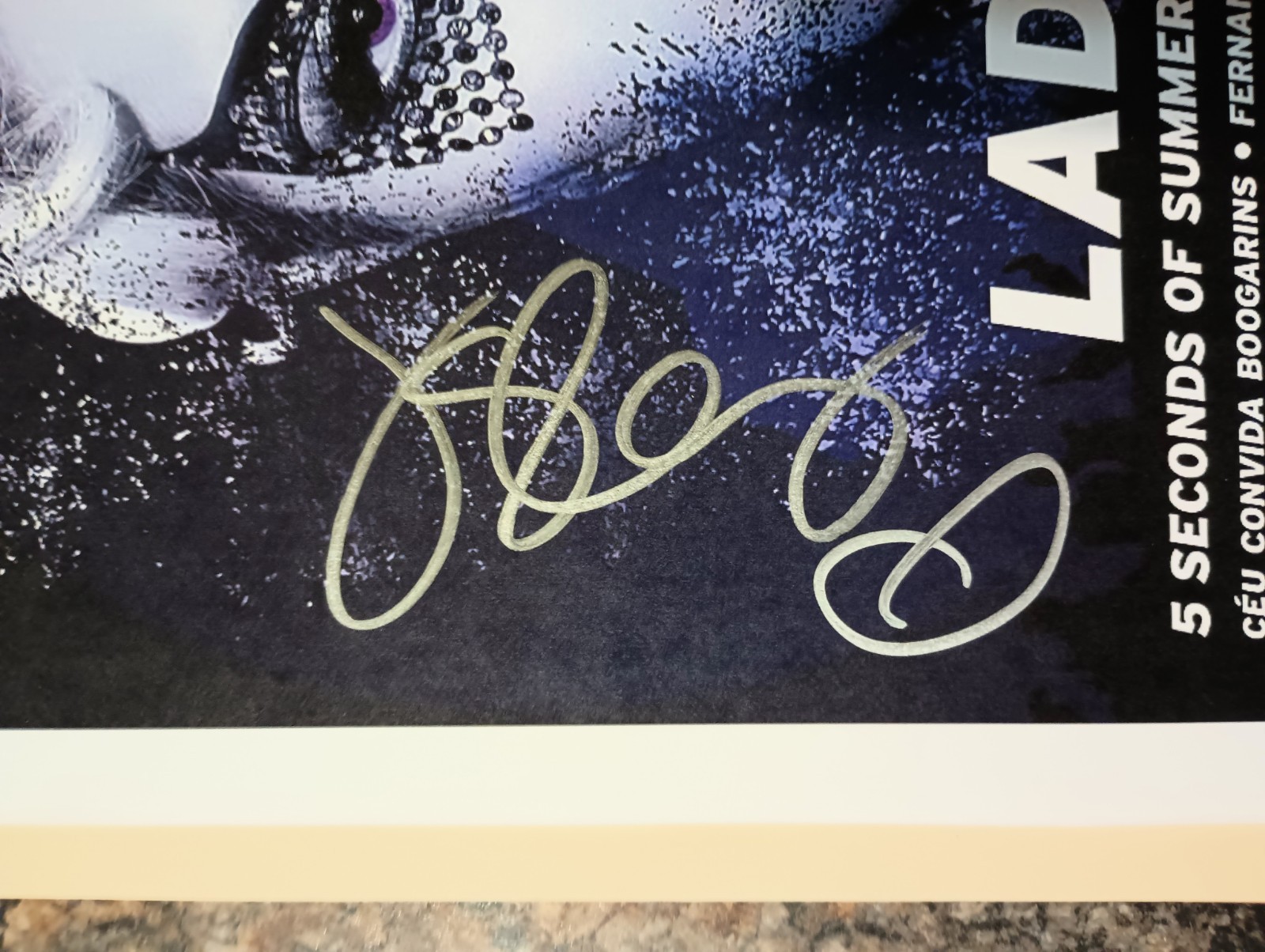 LADY GAGA SIGNED POSTER TICKET WINDOW PRINT COA INCLUDED OVERALL SIZE11X17in