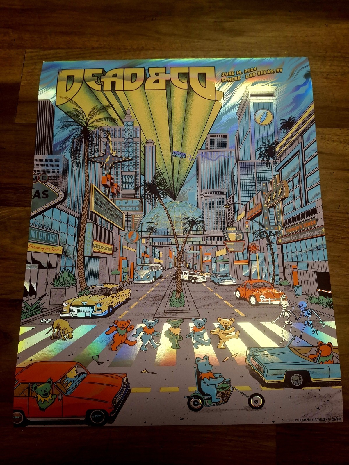 OFFICIAL DEAD & CO Tour Poster “Bill Kreutzmann Misprint “Poster 06/14/2024