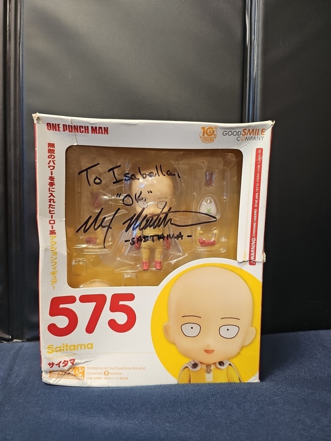 Max Mittelman Signed Autographed Saitama Figure One Punch Man Good Smile 575