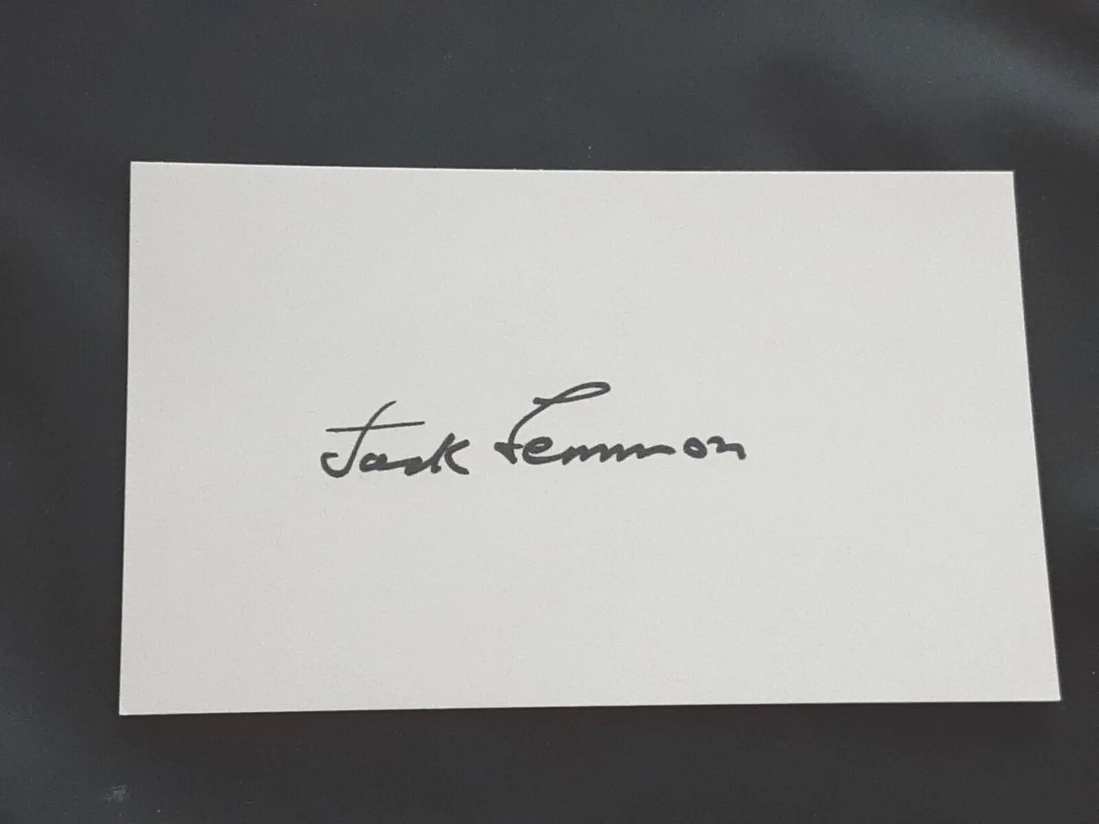 JACK LEMMON HOLLYWOOD ACTOR AUTOGRAPHED SIGNED INDEX CARD 3X5 JG AUTOGRAPHS C