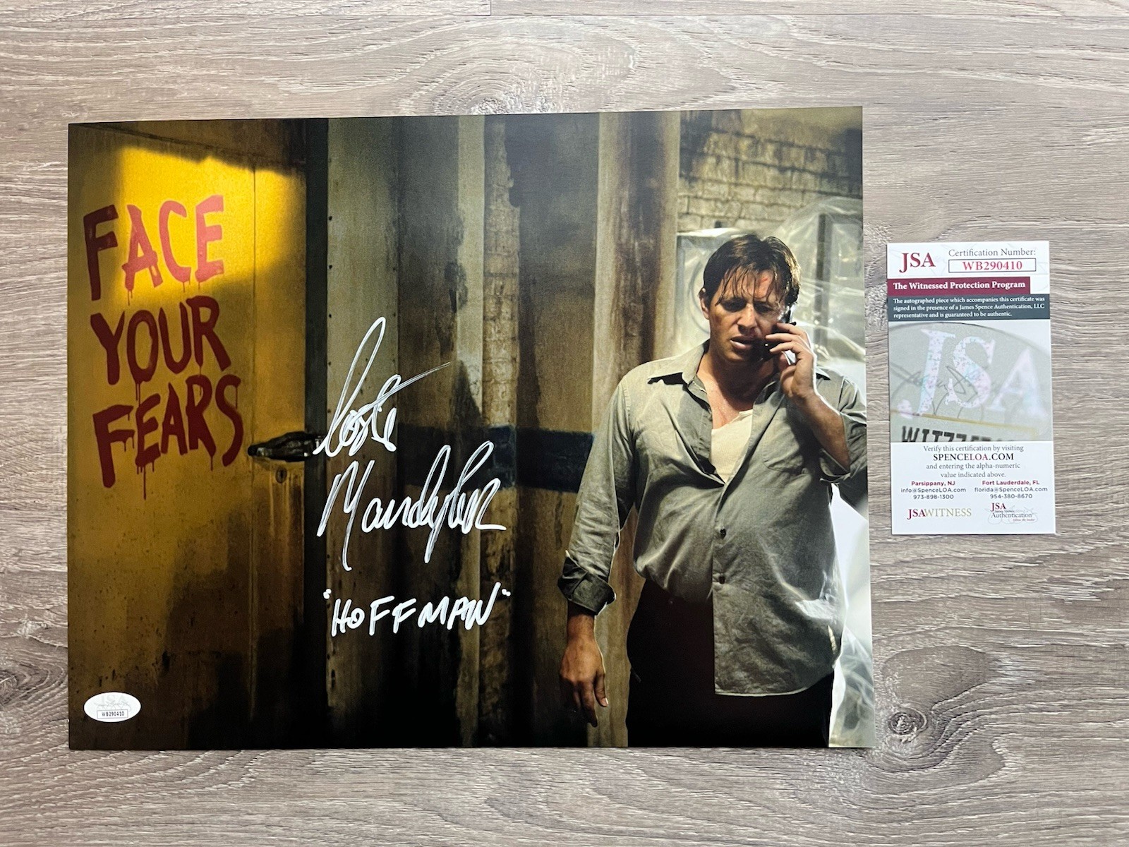 Costas Mandylor Signed Saw 11×14 Photo JSA COA Detective Hoffman Jigsaw Horror