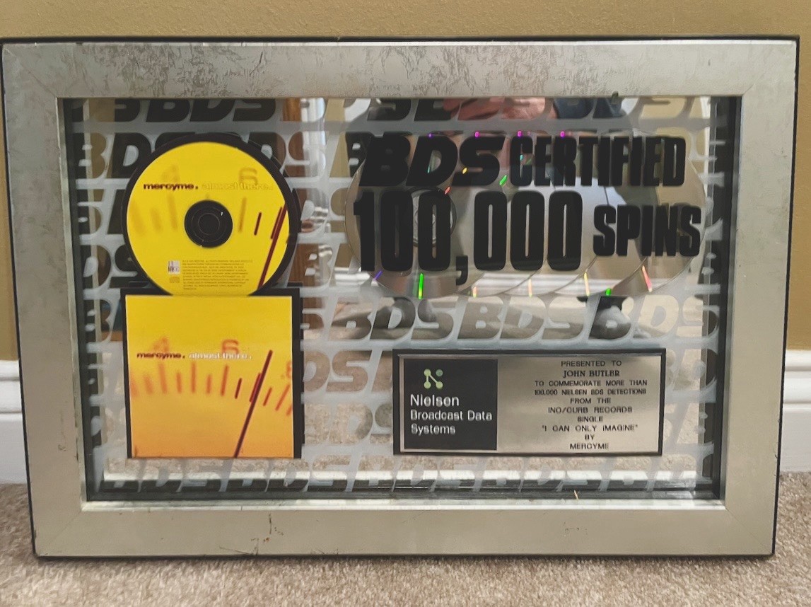 MercyMe “I Can Only Imagine” Billboard Nielsen – Radio Airplay Award!