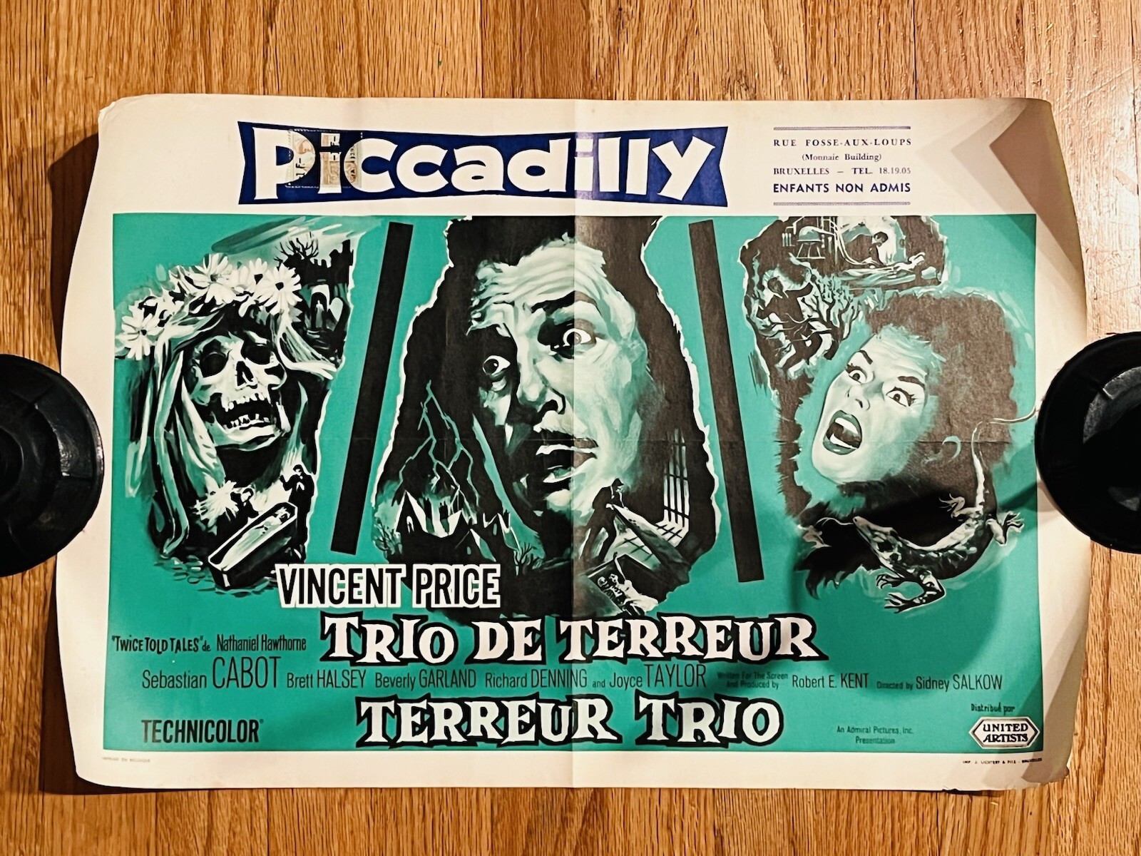 Original Vintage French TWICE TOLD TALES Poster! 14 X 21. VINCENT PRICE!