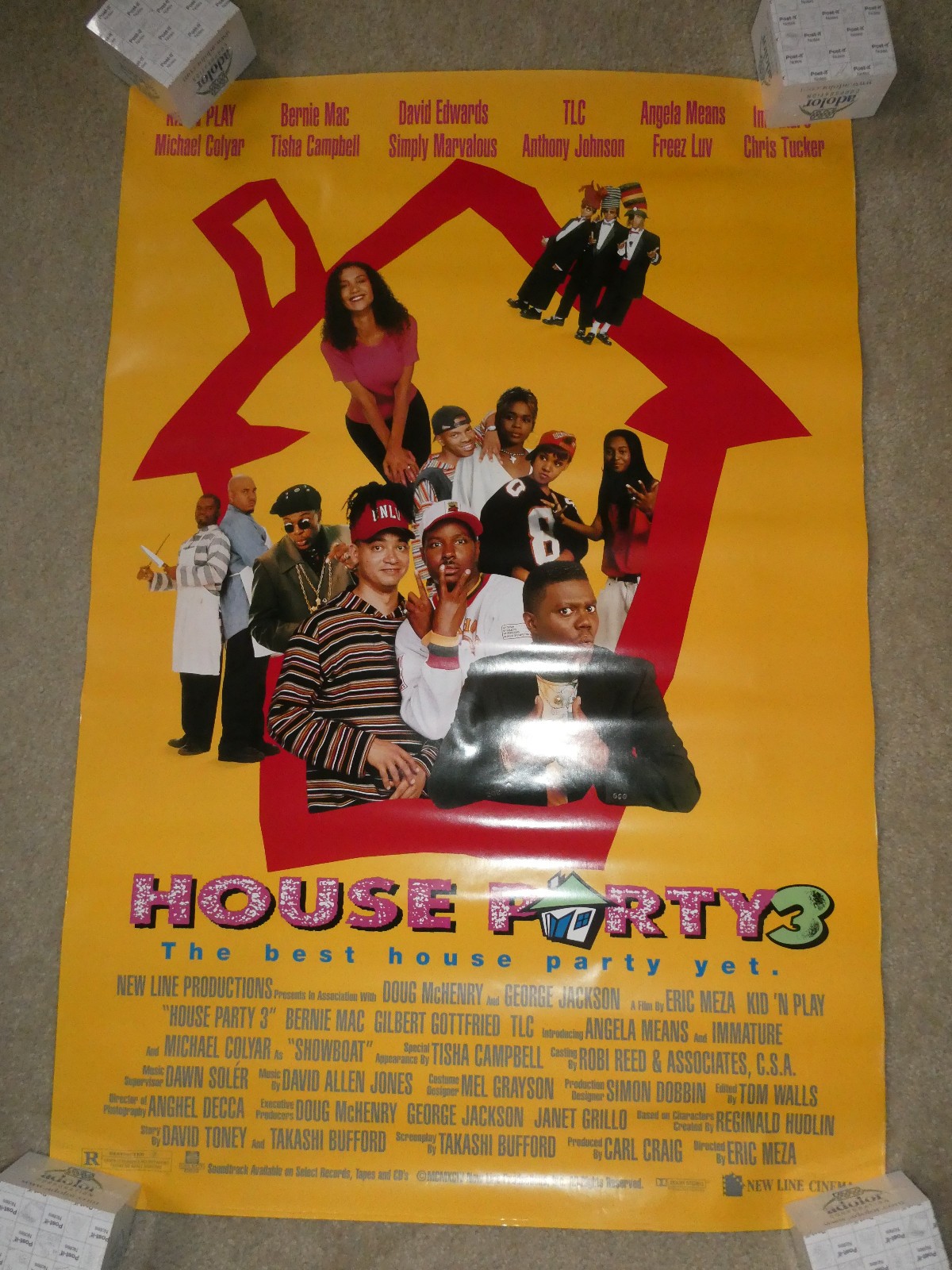 Vintage 1994 Original DS Movie Poster House Party 3 41×27″