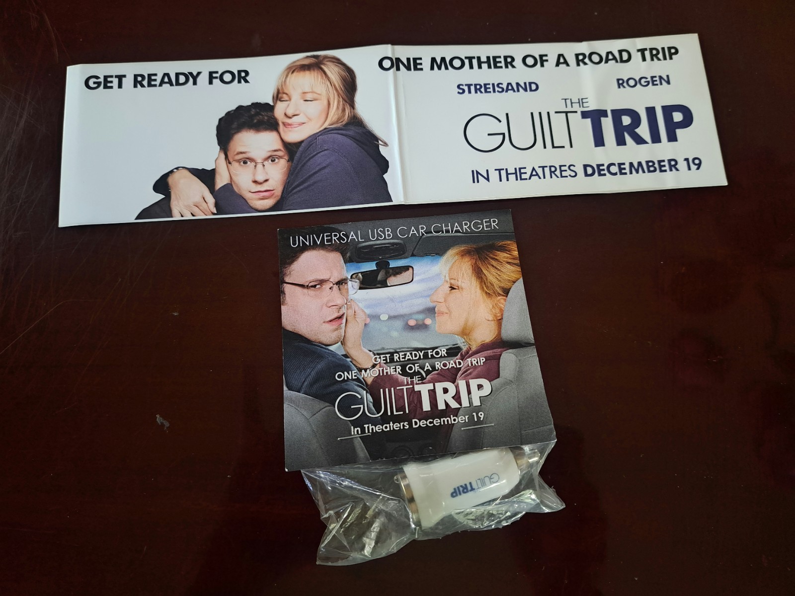 BARBRA STREISAND RARE PROMO ITEMS “GUILT TRIP ” USB CAR CHARGER AND BUMPER…
