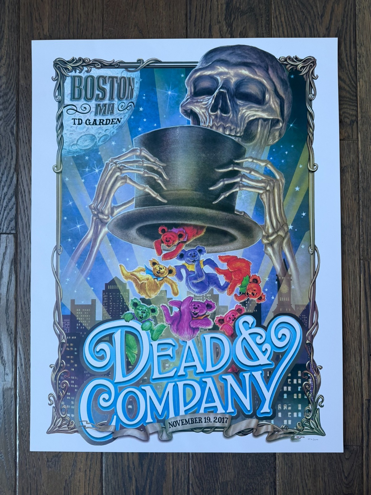 2017 Dead & Company 18×24 Poster Print 11/19/17 Boston MA TD Garden #396/600