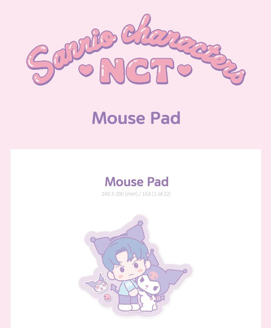 NCT x SANRIO CHARACTERS SMTOWN OFFICIAL MD GOODS NCT MOUSE PAD SEALED