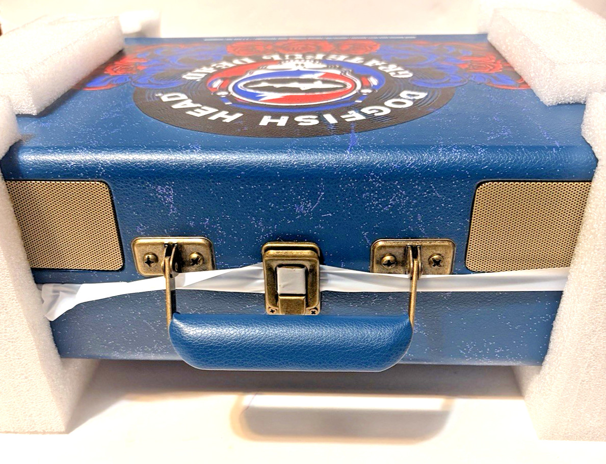 Dogfish Head Grateful Dead Record Player Bluetooth New Open Box with User Manual