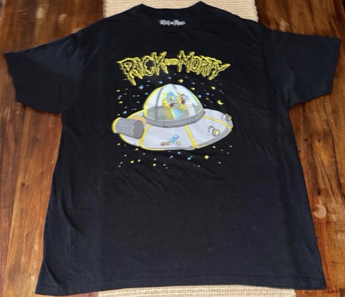 Rick and Morty Adult Swim Cartoon Network Black Graphic T-Shirt Size XL