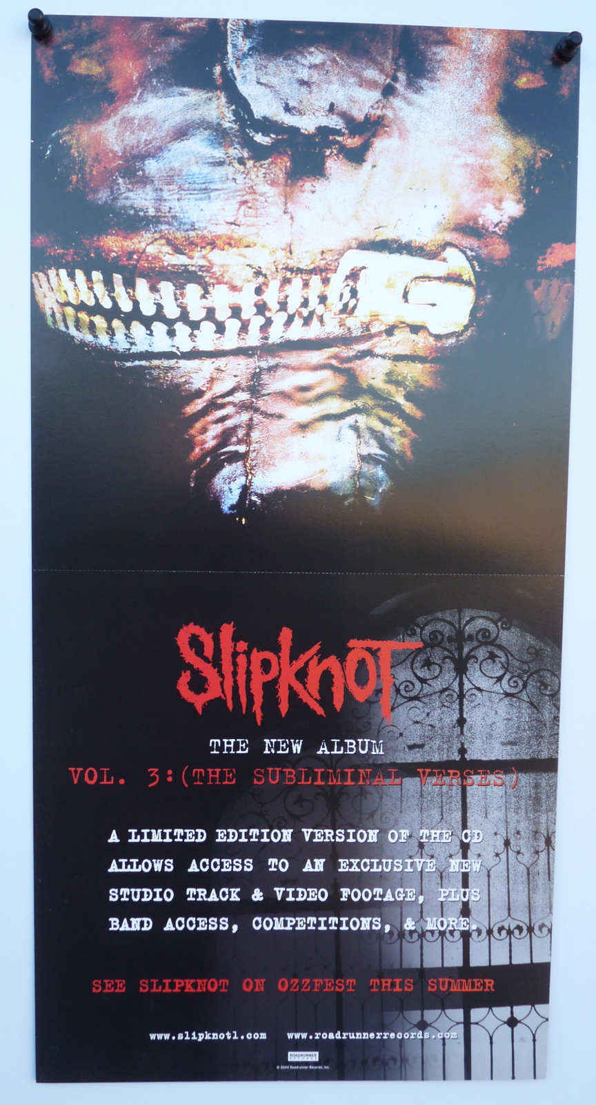 Slipknot 2004 Sub Verses Promo Record Store 12×24 Poster