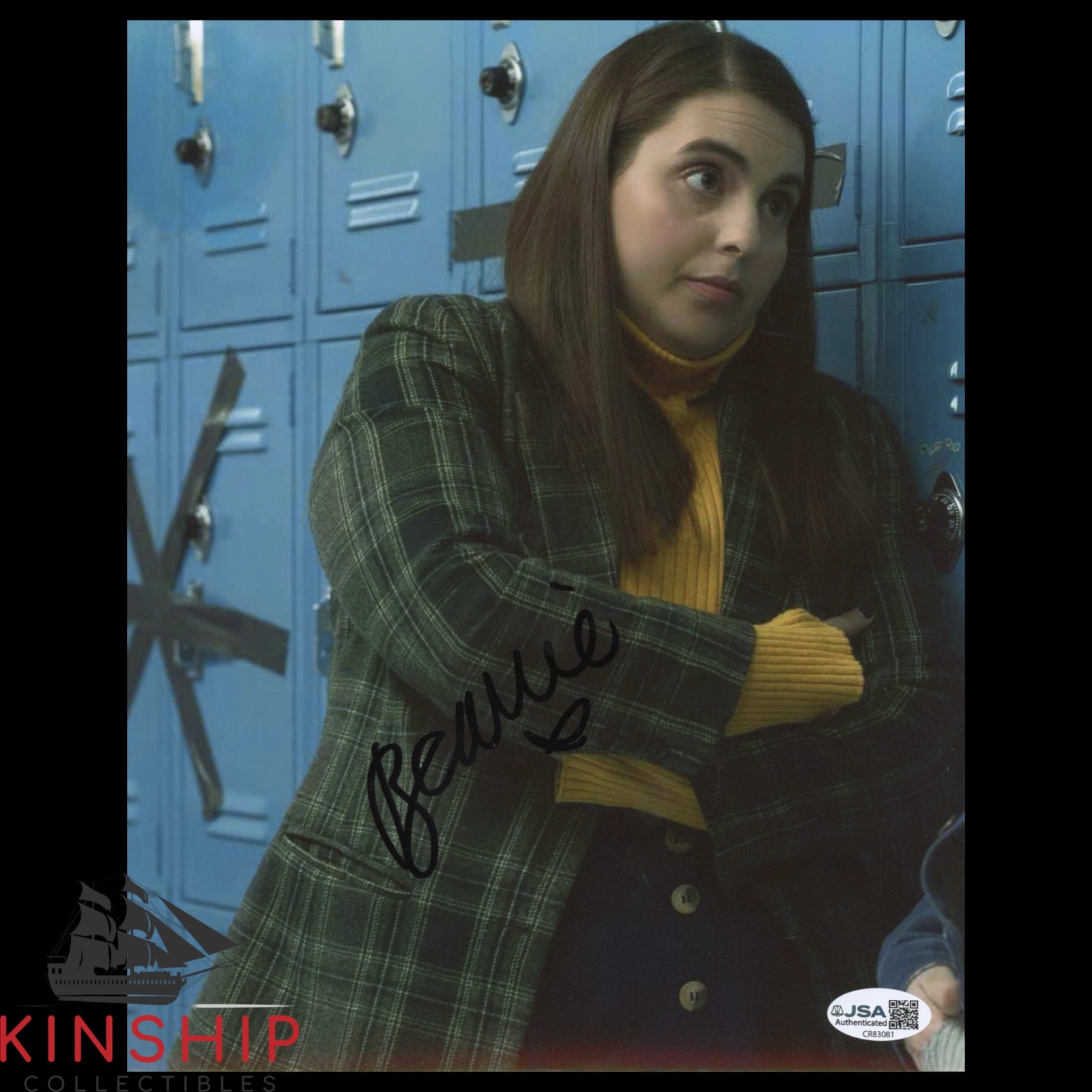 Beanie Feldstein signed 8×10 Photo JSA COA Actress Auto B2372