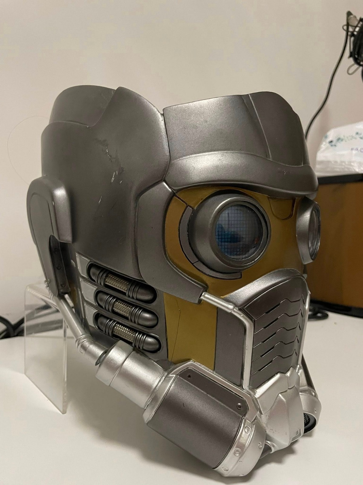 EFX Starlord Helmet Full Size Prop Replic (FRONT HALF ONLY)Cracked/Damaged