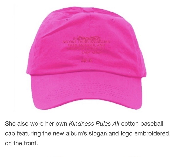 Lady GAGA Pink Kindness Rules All Dad Hat Baseball Cap Adjustable Rare
