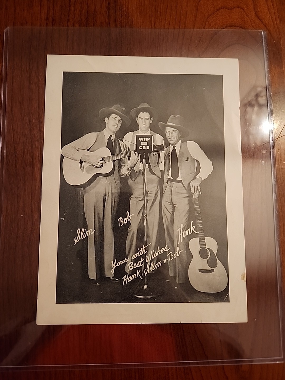 Original Vintage Country Music Promo Photo Photograph Hank Slim and Hank WHP CBS