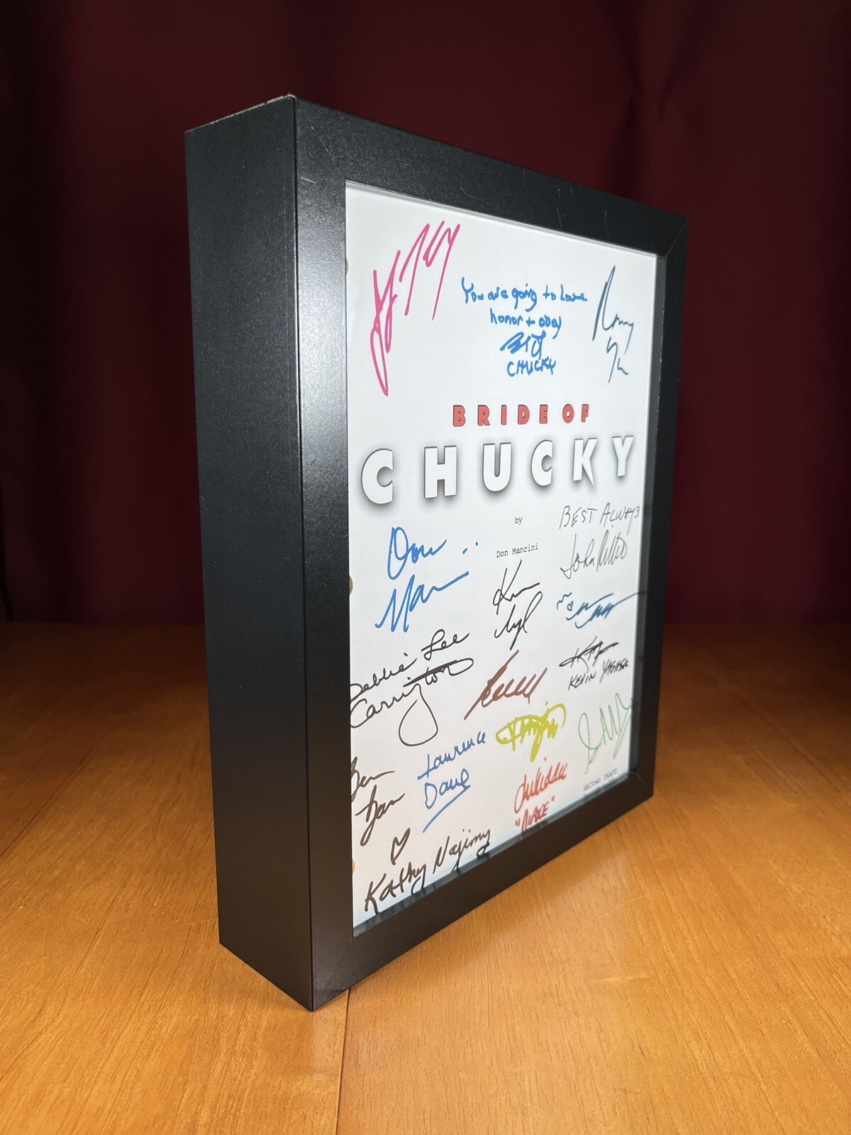 Bride of Chucky Script Signed- Autograph Reprints- 121 Pgs- Child’s Play- Horror