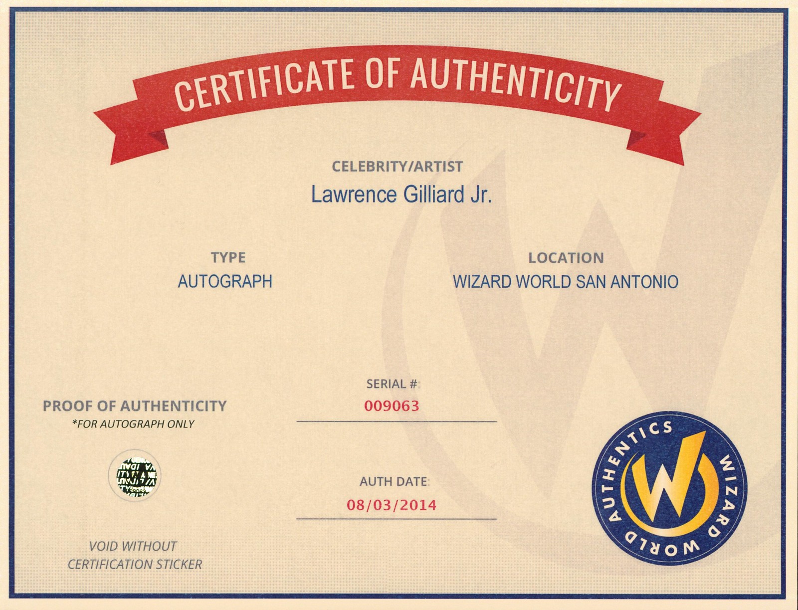 Lawrence Gilliard Jr. The Wire Authentic Signed 8×10 Photo Wizard World
