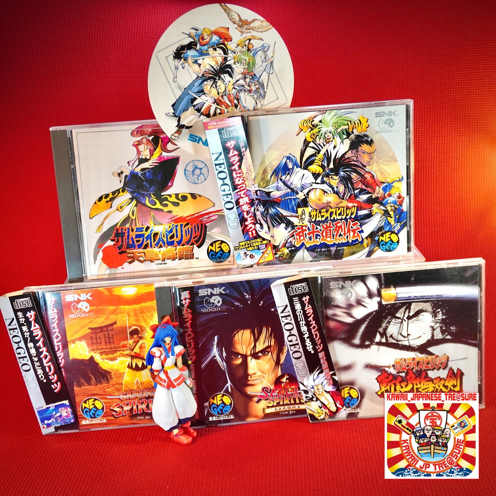 Lot 5 Set Neo Geo CD Samurai Shodown Spirits Zankurou Amakusa Bushidou NG SNK JP