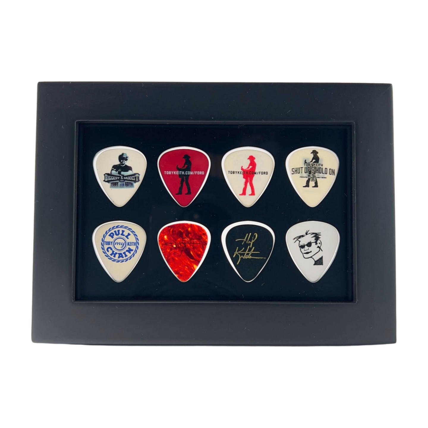 PLECTRUM SPECTRUM™ 4″ x 6″ Guitar Pick Display – BLACK/8 Picks- FRAME INCLUDED