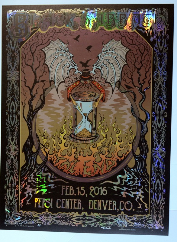 OZZY OSBOURNE – 2016 -FOIL – PEPSI CENTER – DENVER – TOUR POSTER – BLACK SABBATH