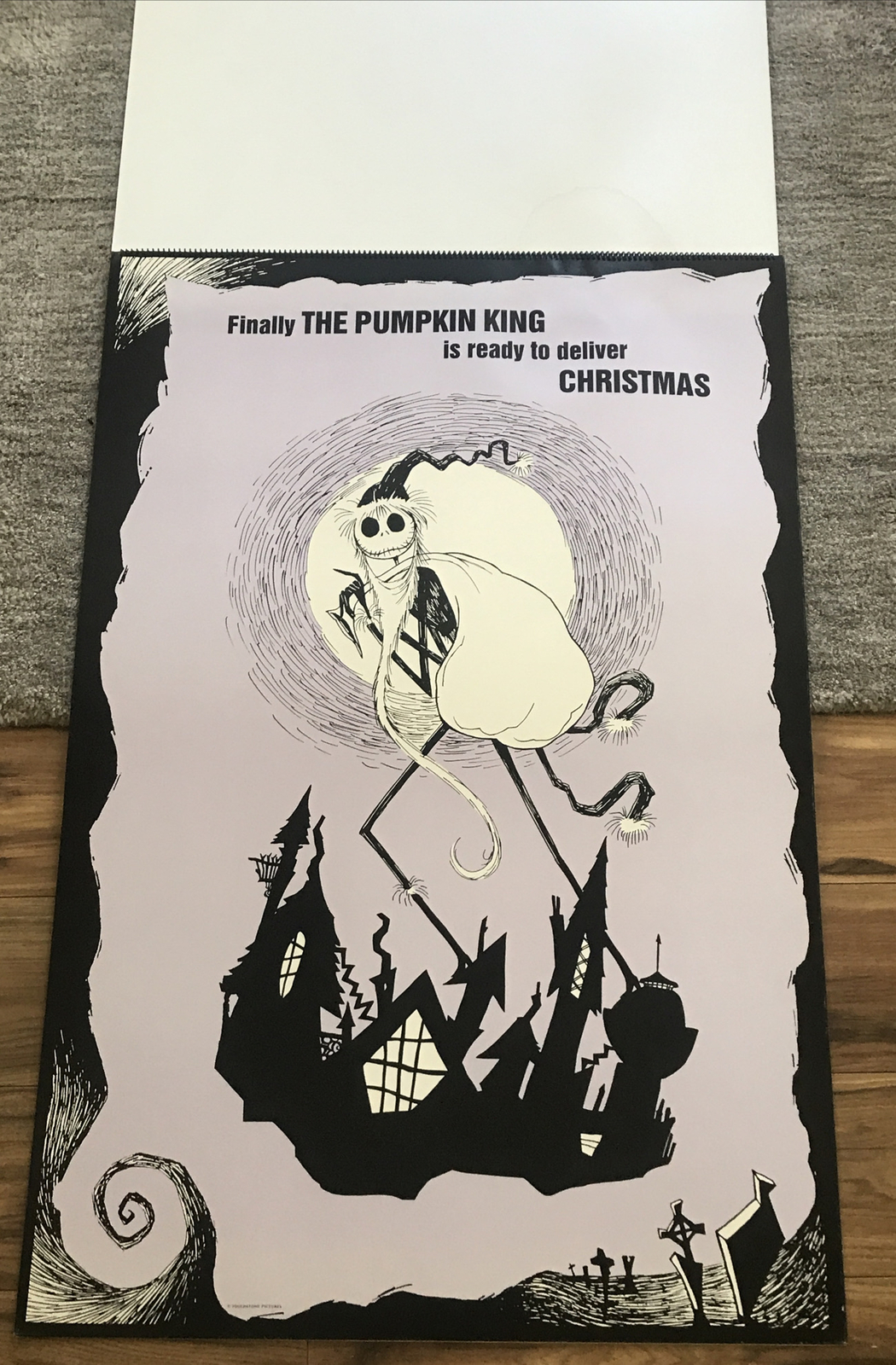 Nightmare Before Christmas Large Flip Pad Promo Theatre Display 38”x25” Rare