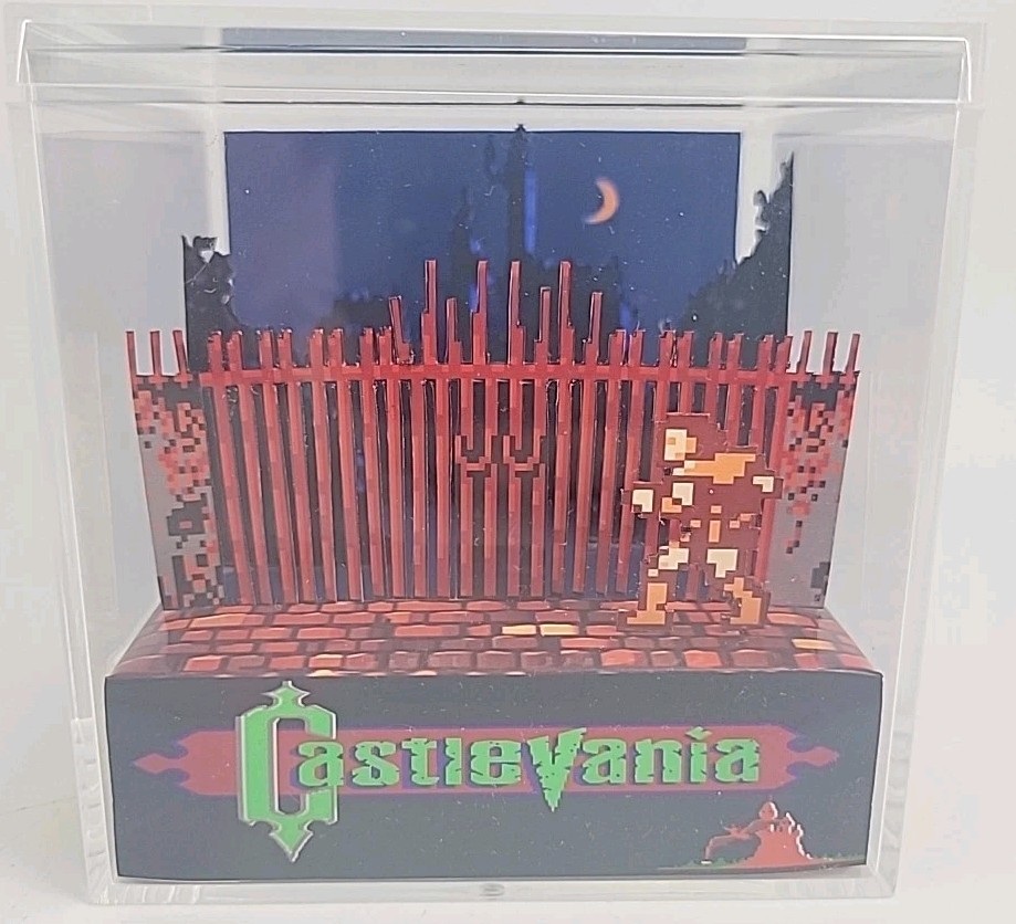 Castlevania 3D Cube Handmade NES Nintendo Diorama Video Game Shadowbox Fan Art