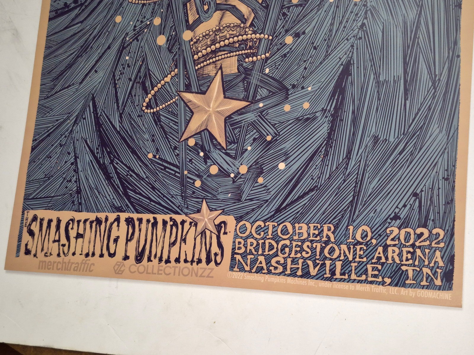 Smashing Pumpkins Poster NASHVILLE, TN OFFICIAL AP Print 2022 Bridgestone