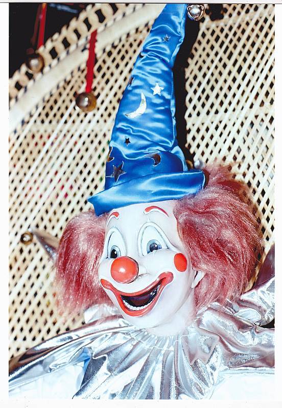 LOT 4: 8 x 10 photo of the original clown puppet in the 1982 movie POLTERGEIST