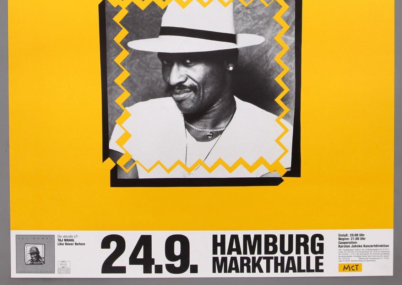 TAJ MAHAL – rare original Hamburg 1991 concert poster *LIKE NEVER BEFORE* (A1)