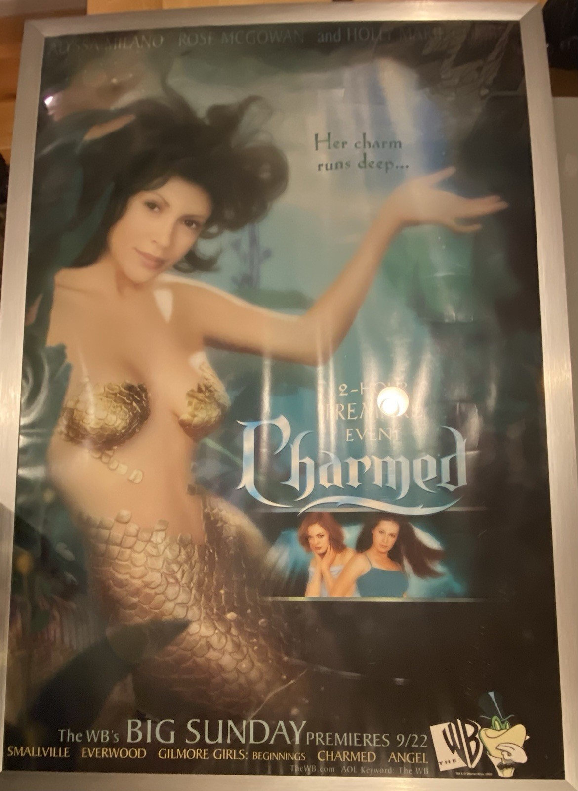 RARE CHARMED WB Series ALYSSA MILANO PHOEBE MERMAID Season 5 Premiere POSTER