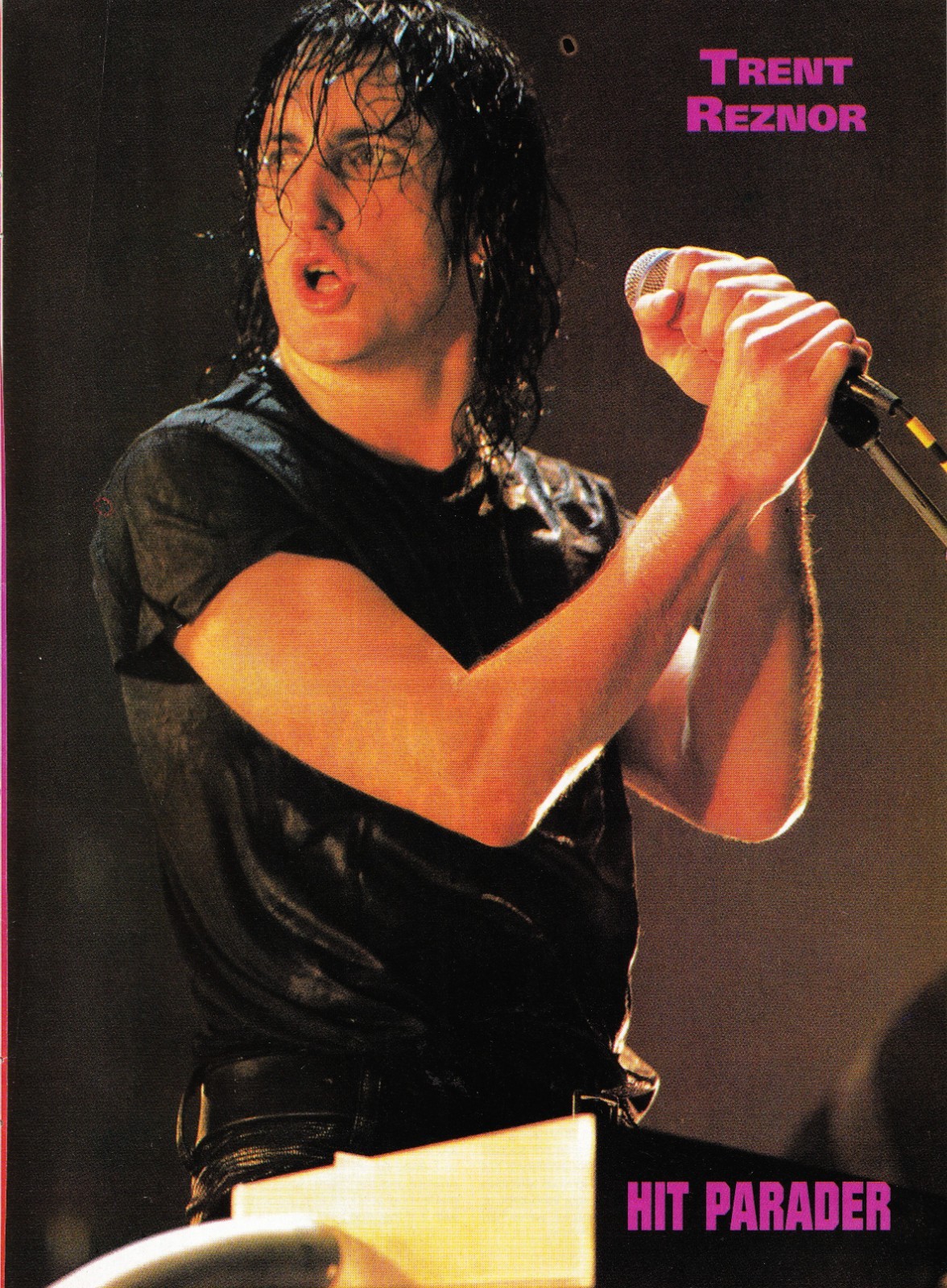 NINE INCH NAILS TRENT REZNOR LIVE-ORIG 1996 POSTER 8X11 MAGAZINE PINUP CLIPPING