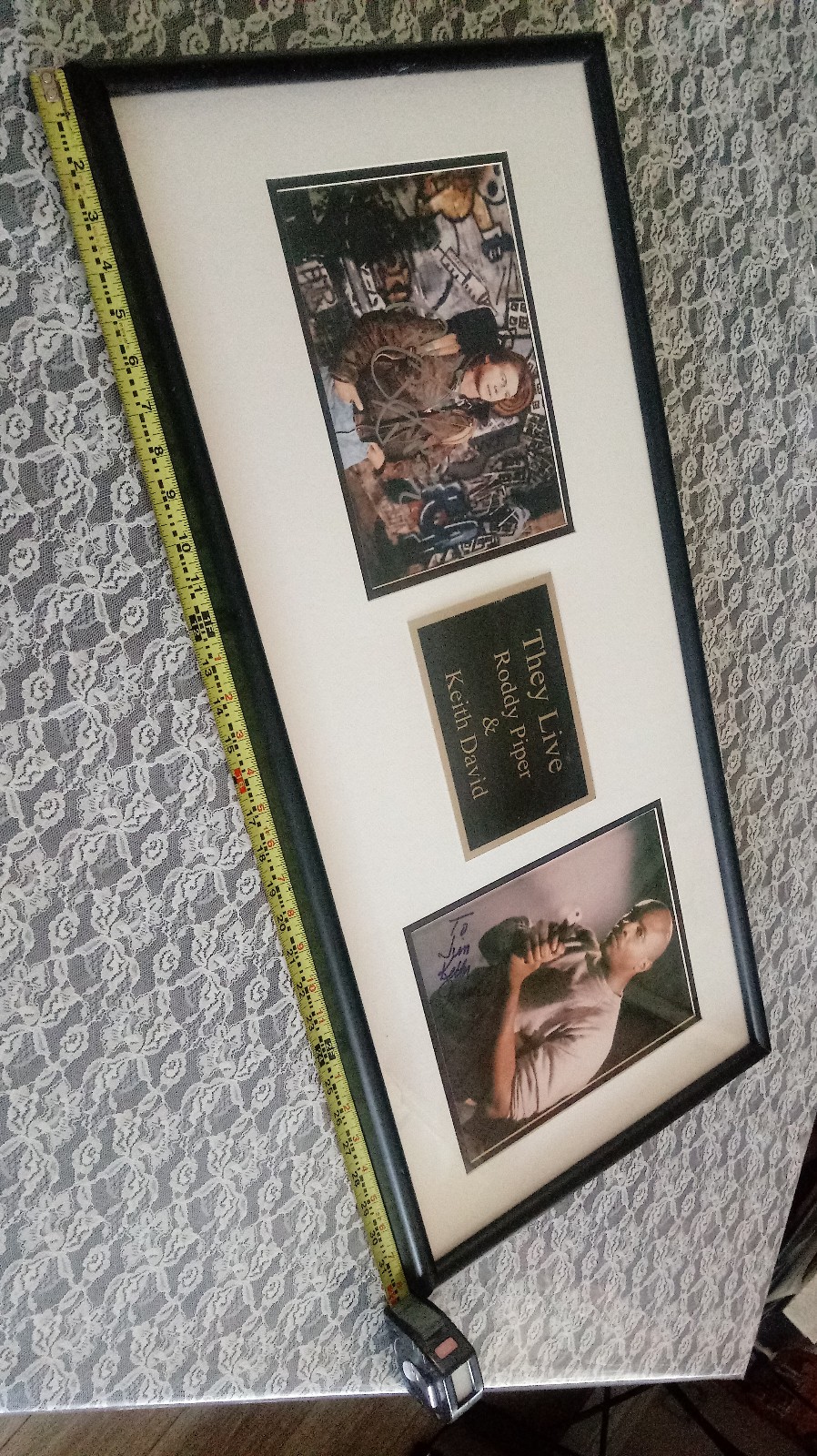 DUAL SIGNED They Live RARE Keith David RODDY PIPER Matted AUTOGRAPHED Framed COA